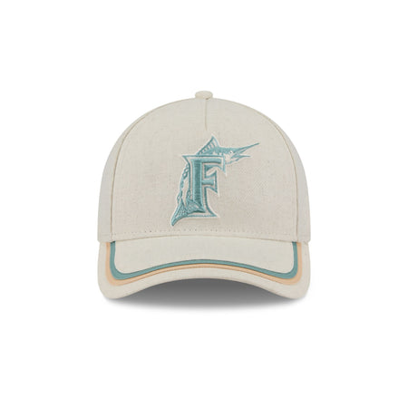 Miami Marlins Neutral Hemp 9FORTY M-Crown A-Frame Adjustable Hat