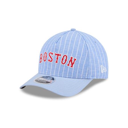 Boston Red Sox Pinstripe Linen 9FORTY M-Crown A-Frame Snapback Hat