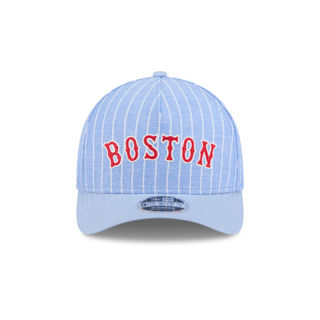 Boston Red Sox Pinstripe Linen 9FORTY M-Crown A-Frame Snapback Hat