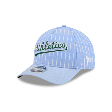 Athletics Pinstripe Linen 9FORTY M-Crown A-Frame Snapback Hat