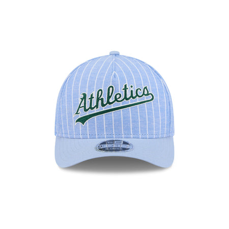 Athletics Pinstripe Linen 9FORTY M-Crown A-Frame Snapback Hat