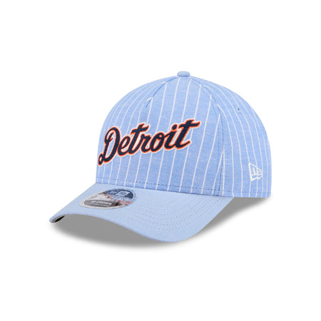 Detroit Tigers Pinstripe Linen 9FORTY M-Crown A-Frame Snapback Hat