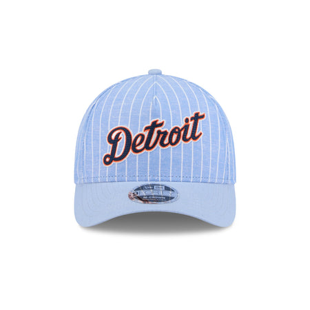 Detroit Tigers Pinstripe Linen 9FORTY M-Crown A-Frame Snapback Hat