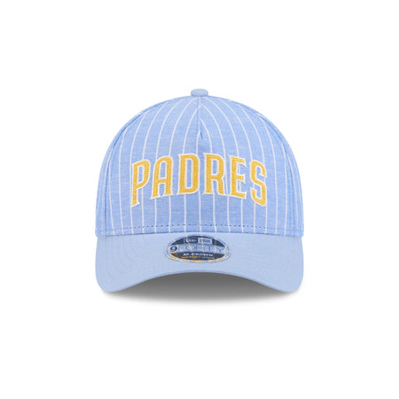 San Diego Padres Pinstripe Linen 9FORTY M-Crown A-Frame Snapback Hat