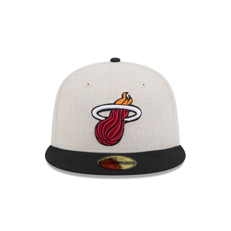 Miami Heat Linen 59FIFTY Fitted Hat