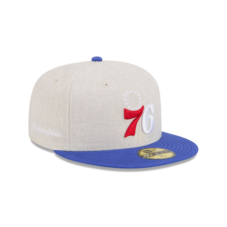 Philadelphia 76ers Linen 59FIFTY Fitted Hat