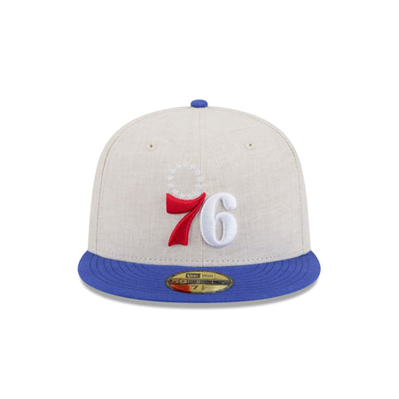 Philadelphia 76ers Linen 59FIFTY Fitted Hat