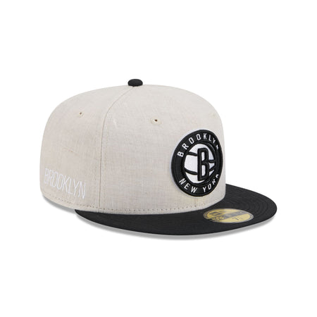 Brooklyn Nets Linen 59FIFTY Fitted Hat