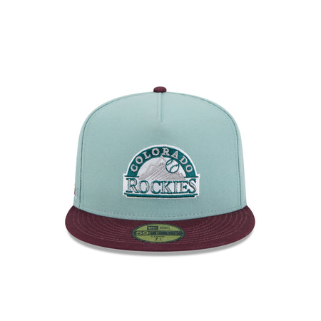 Colorado Rockies Beach Kiss Blue 59FIFTY A-Frame Fitted Hat