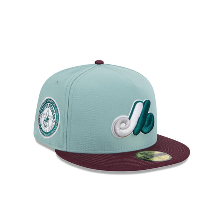 Montreal Expos Beach Kiss Blue 59FIFTY A-Frame Fitted Hat