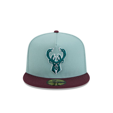 Milwaukee Bucks Beach Kiss Blue 59FIFTY A-Frame Fitted Hat