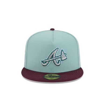 Atlanta Braves Beach Kiss Blue 59FIFTY A-Frame Fitted Hat