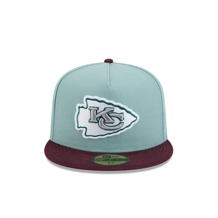 Kansas City Chiefs Beach Kiss Blue 59FIFTY A-Frame Fitted Hat