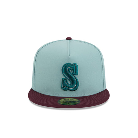 Seattle Mariners Beach Kiss Blue 59FIFTY A-Frame Fitted Hat