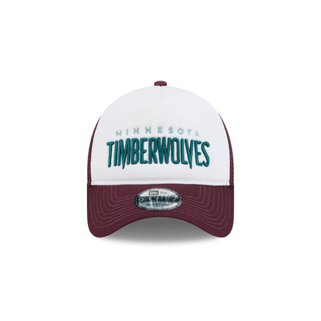 Minnesota Timberwolves Optic White 9FORTY A-Frame Snapback Hat