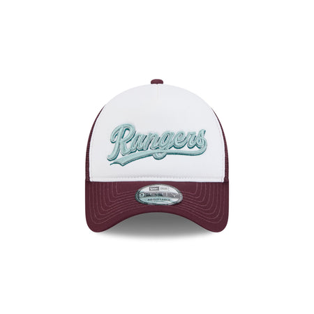 Texas Rangers Optic White 9FORTY A-Frame Snapback Hat