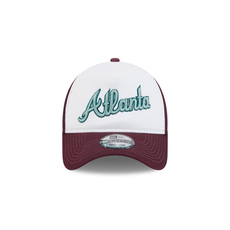 Atlanta Braves Optic White 9FORTY A-Frame Snapback Hat