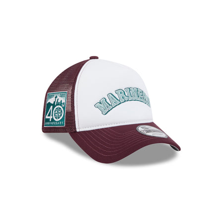 Seattle Mariners Optic White 9FORTY A-Frame Snapback Hat