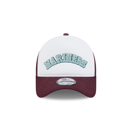 Seattle Mariners Optic White 9FORTY A-Frame Snapback Hat