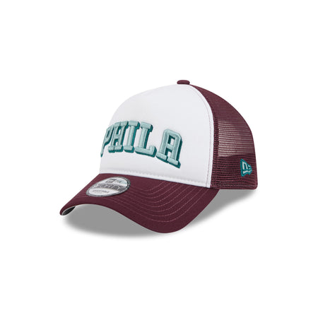 Philadelphia 76ers Optic White 9FORTY A-Frame Snapback Hat