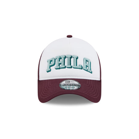 Philadelphia 76ers Optic White 9FORTY A-Frame Snapback Hat