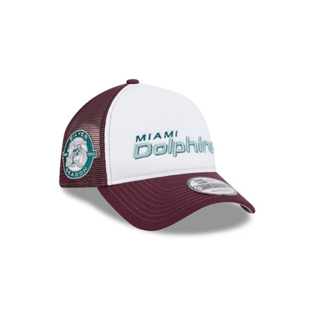 Miami Dolphins Optic White 9FORTY A-Frame Snapback Hat