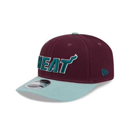 Miami Heat Maroon 9SEVENTY Stretch-Snap Hat