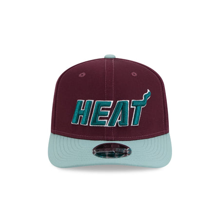 Miami Heat Maroon 9SEVENTY Stretch-Snap Hat