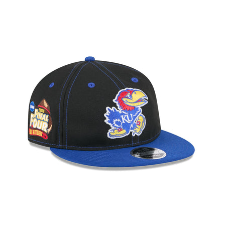 Kansas Jayhawks Tournament Side Patch Retro Crown 9FIFTY Strapback Hat