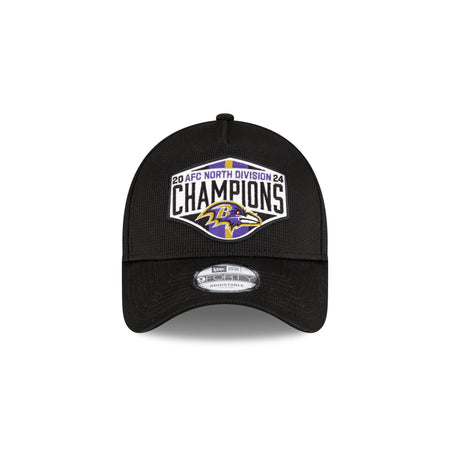 Baltimore Ravens 2024 Division Champion Locker Room 9FORTY A-Frame Snapback Hat