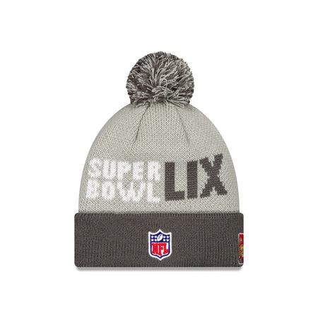 Philadelphia Eagles Super Bowl LIX Sideline Pom Knit Hat