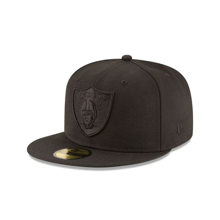 Las Vegas Raiders Black on Black 59FIFTY Fitted Hat