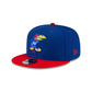 Kansas Jayhawks College Vault Blue 9FIFTY Snapback Hat