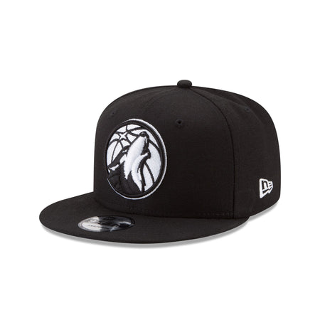 Minnesota Timberwolves Basic Black & White 9FIFTY Snapback Hat
