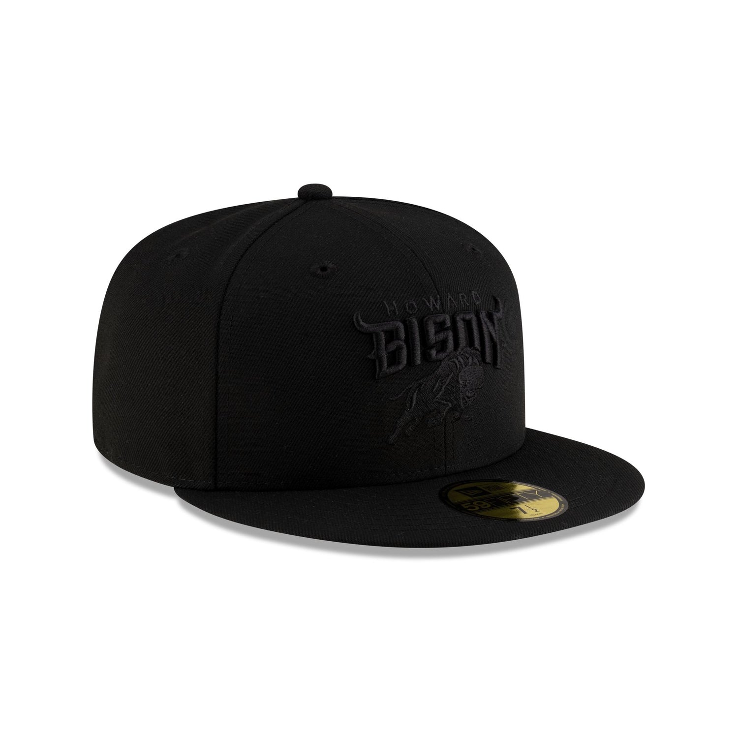 Howard Bison Black on Black 59FIFTY Fitted Hat