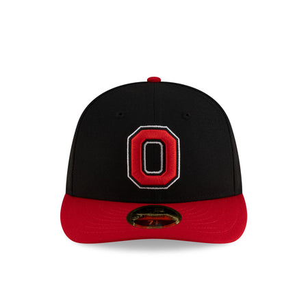 Ohio State Buckeyes Black Scarlet Low Profile 59FIFTY Fitted