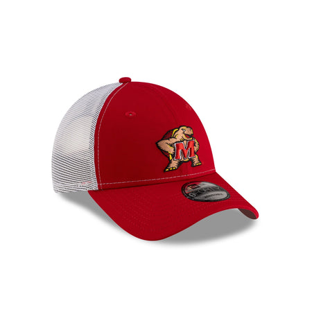 Maryland Terrapins Scarlet White Mesh 9FORTY Trucker