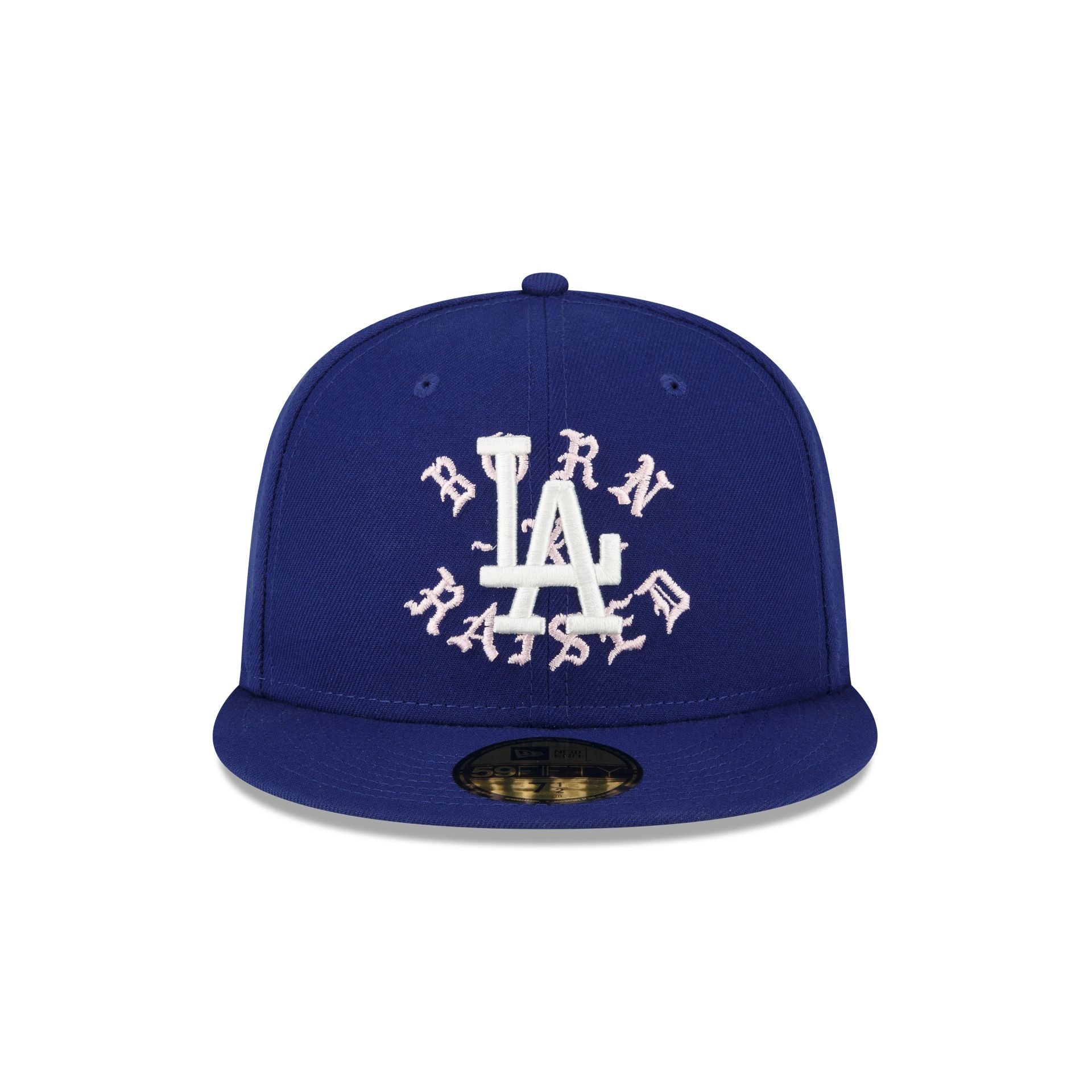 Born X Raised x Los Angeles Dodgers Royal and Pink 59FIFTY Fitted