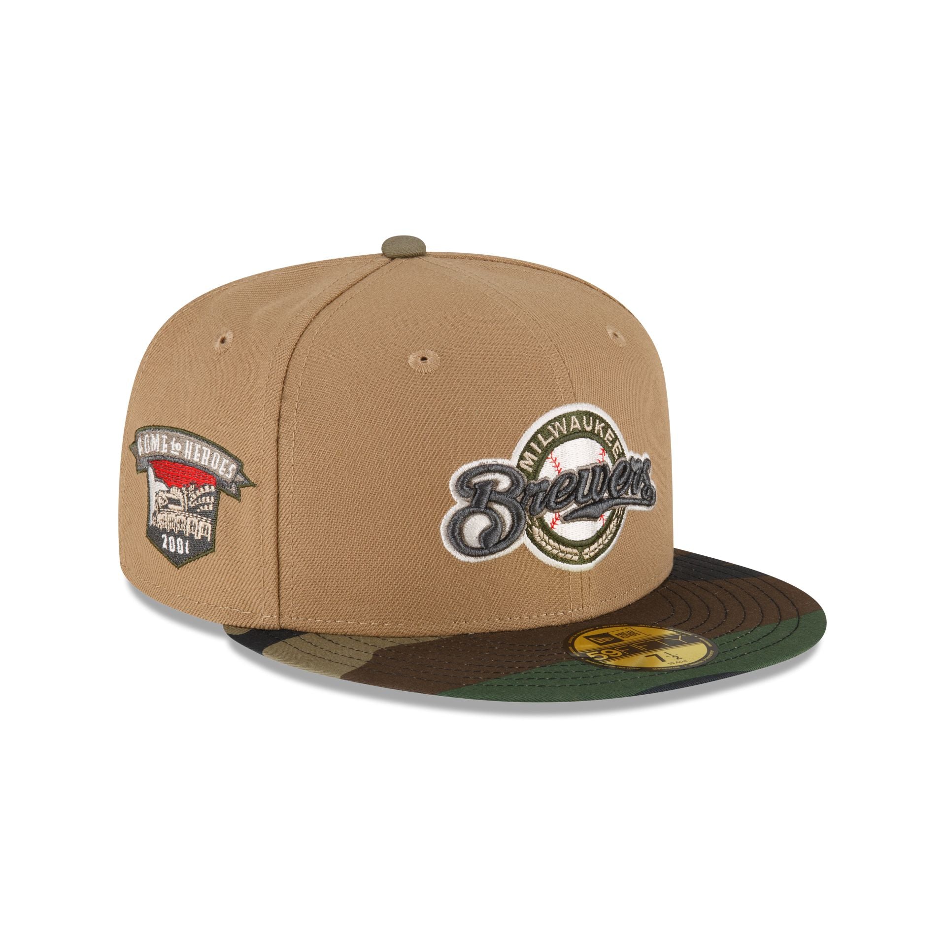 Just Caps Camo Khaki Milwaukee Brewers 59FIFTY Fitted Hat – New Era Cap