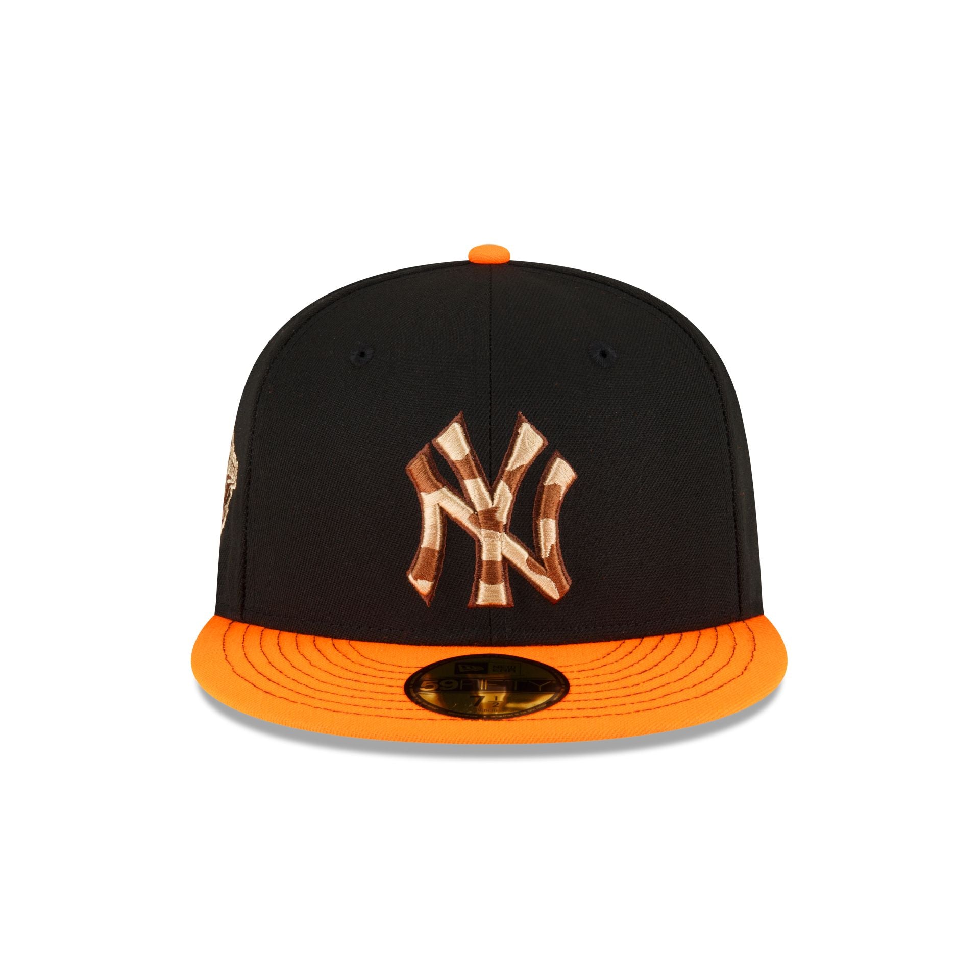 York Orange Visor Yankees Caps Hat New 59FIFTY Just Era – Fitted Cap New