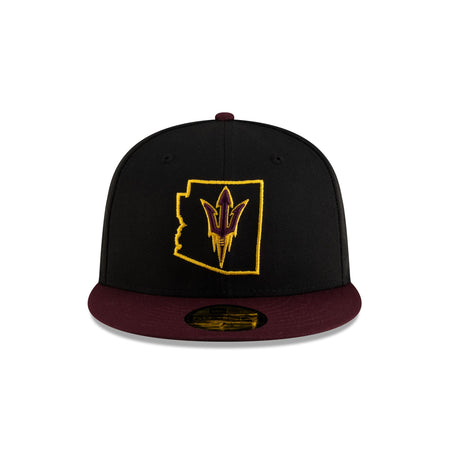 Arizona State Sun Devils Black Maroon 59FIFTY Fitted