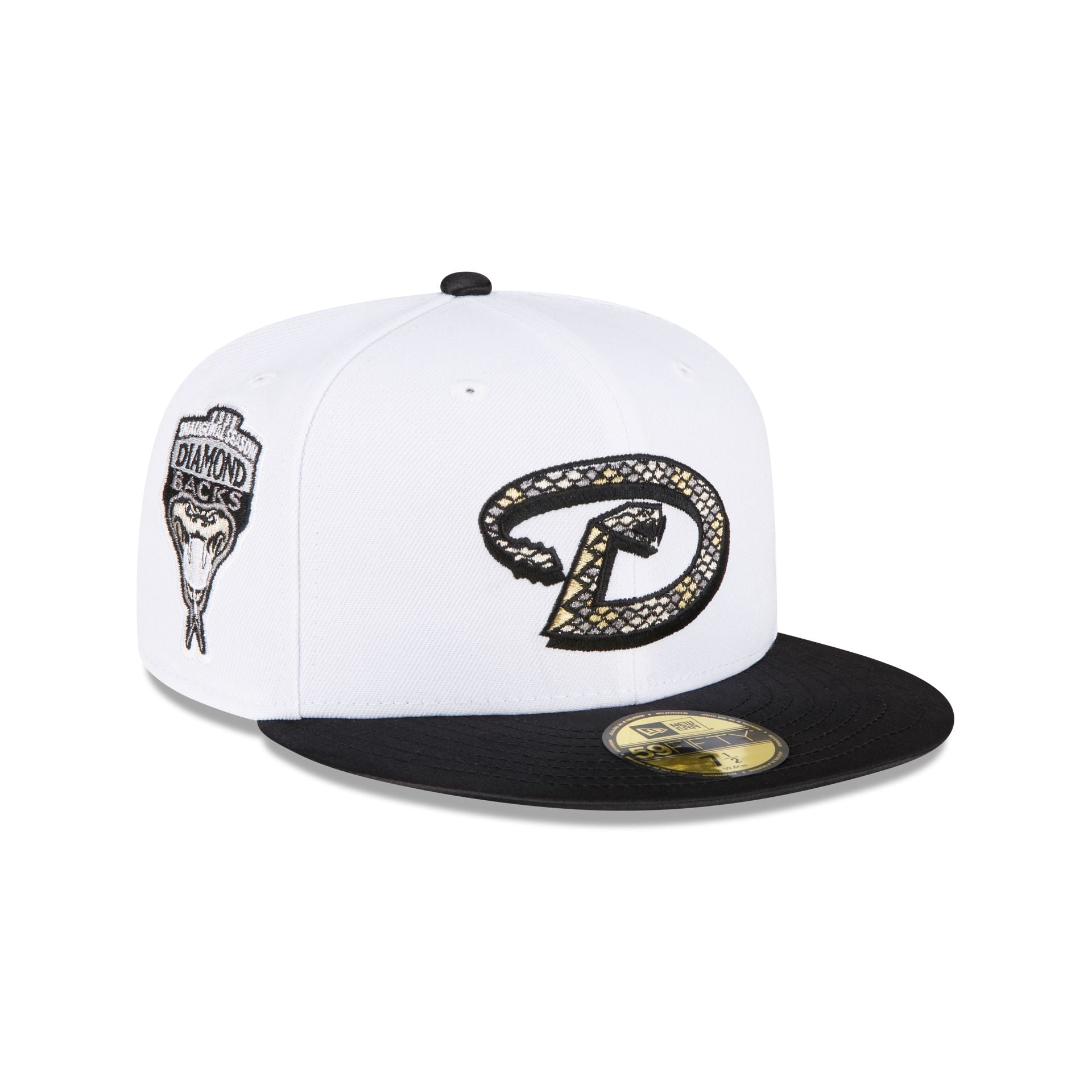Just Caps Optic White Arizona Diamondbacks 59FIFTY Fitted Hat – New Era Cap