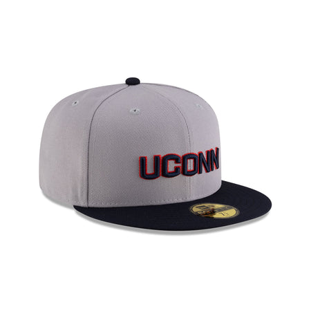 Connecticut Huskies Gray Navy 59FIFTY Fitted