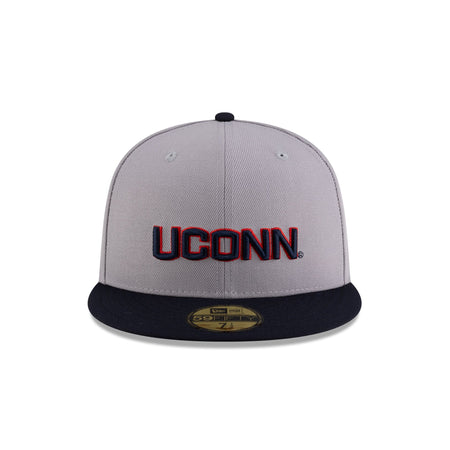 Connecticut Huskies Gray Navy 59FIFTY Fitted