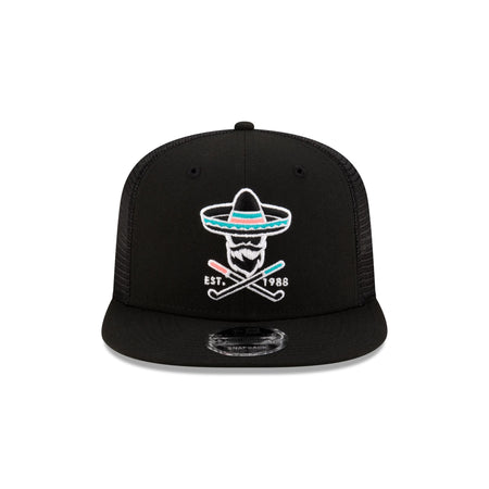 Almigos X New Era Black 9FIFTY Original Fit Trucker