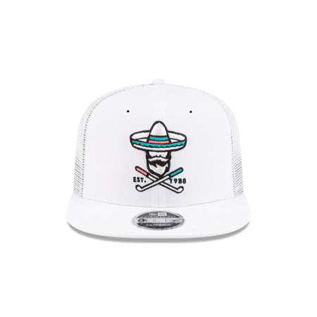 Almigos X New Era White 9FIFTY Original Fit Trucker