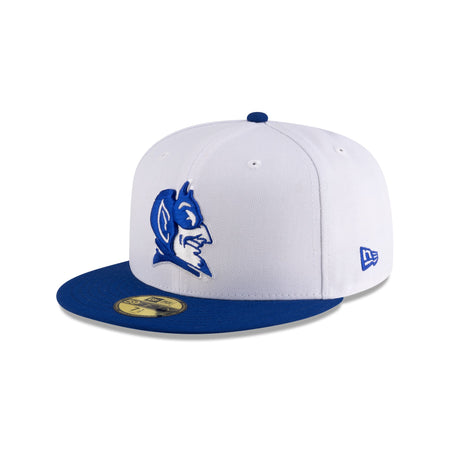 Duke Blue Devils White Royal 59FIFTY Fitted