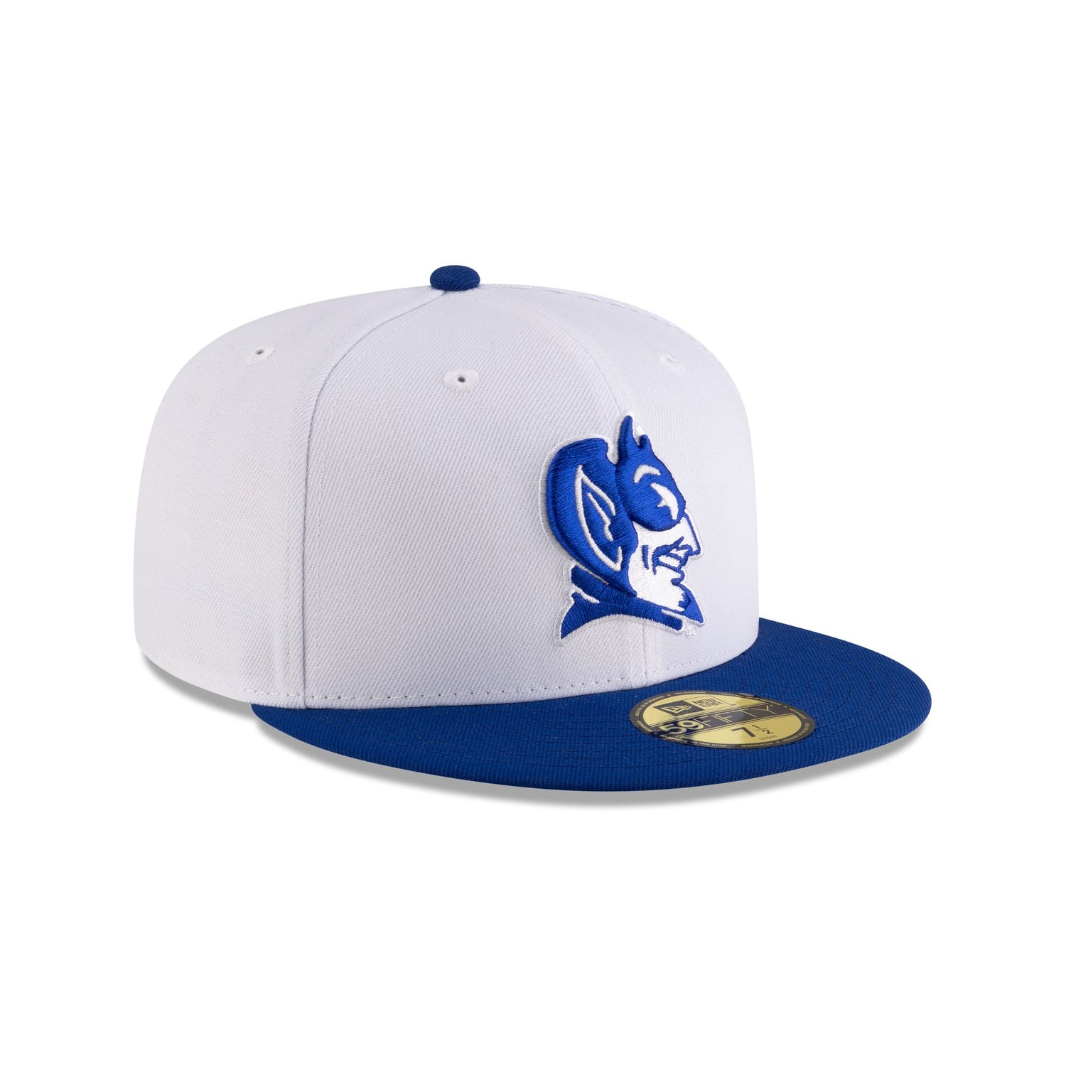 Duke Blue Devils White Royal 59FIFTY Fitted