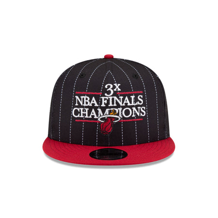 Just Caps NBA Champion Pinstripe Miami Heat 9FIFTY Snapback Hat