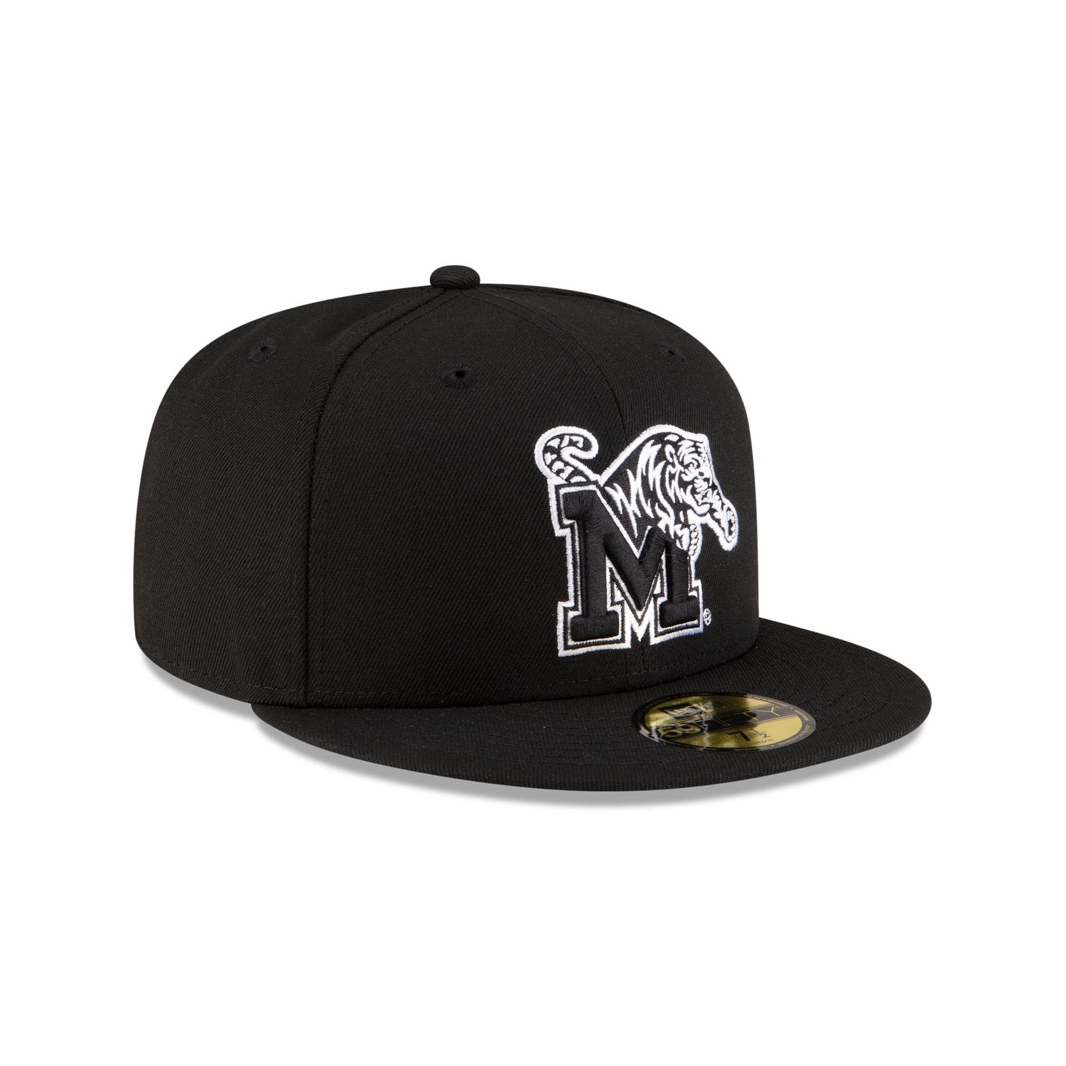 Memphis Tigers Black & White 59FIFTY Fitted Hat